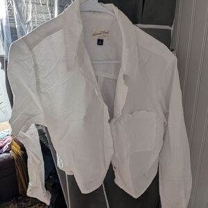 White Cropped Jacket